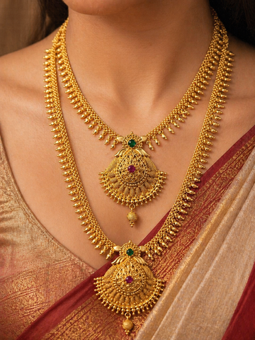 Traditional Antique Finish Double Layer Bridal Haram