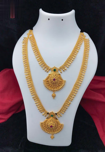 Traditional Antique Finish Double Layer Bridal Haram